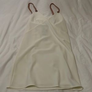 Zara white dress with colorful straps